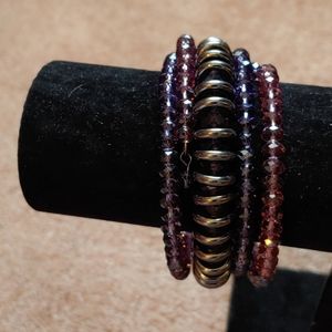 $Black Purple wrap around Bracelet SALE